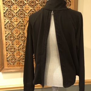 bcbg back zip, mock neck